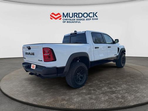 Bright White Clearcoat 2026 RAM 1500 RHO Crew Cab 4x4 5'7' Box