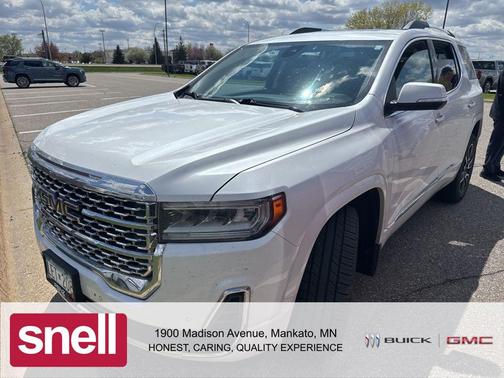 White Frost Tricoat 2020 GMC Acadia Denali