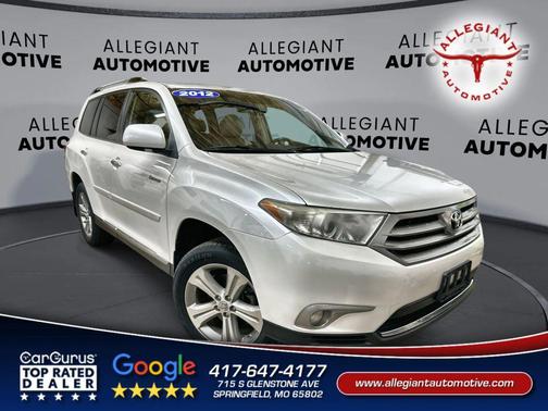 Blizzard Pearl 2012 Toyota Highlander Limited
