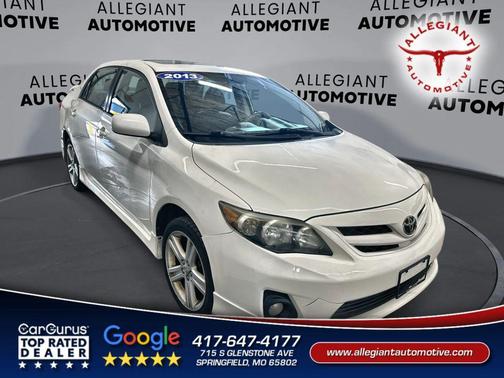 Super White 2013 Toyota Corolla S