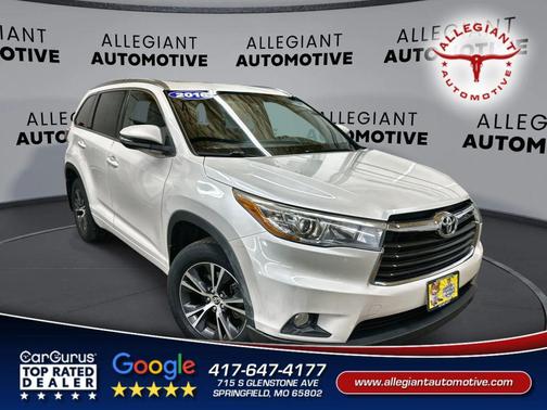 Blizzard Pearl 2016 Toyota Highlander XLE
