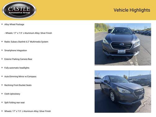Carbide Gray Metallic 2017 Subaru Legacy Base