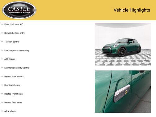 British Racing Green IV Metallic 2023 MINI Hardtop Cooper S