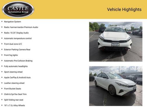 Snow White Pearl 2023 Kia Forte GT