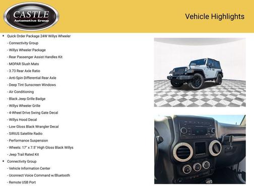 Bright White Clearcoat 2016 Jeep Wrangler Willys Wheeler