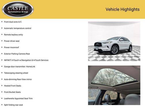Majestic White 2019 INFINITI QX50 Luxe