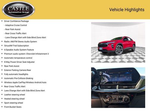 Apex Red 2026 Chevrolet Trax FWD 2RS
