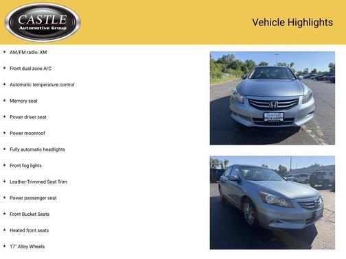 Celestial Blue Metallic 2011 Honda Accord EX-L