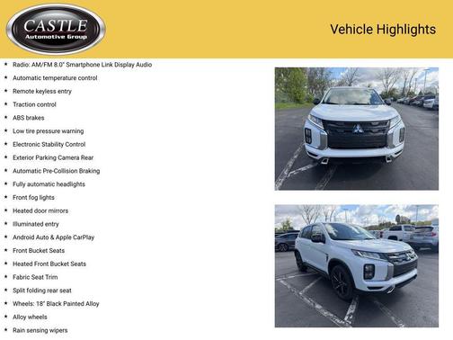 White Diamond 2022 Mitsubishi Outlander Sport 2.0 LE