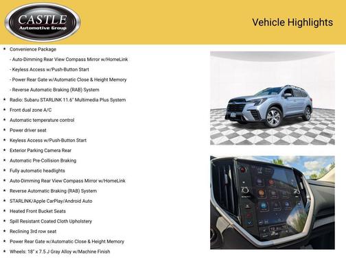 Ice Silver Metallic 2024 Subaru Ascent Premium 7-Passenger