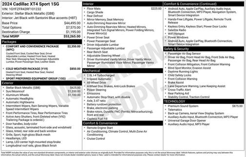 2024 Cadillac XT4 Sport