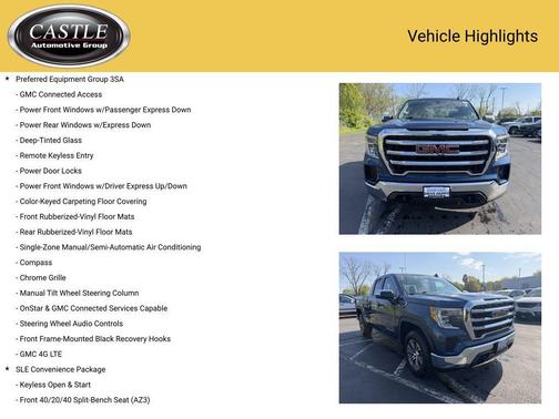 Pacific Blue Metallic 2019 GMC Sierra 1500 SLE