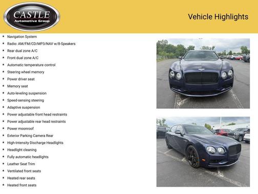 Blue 2017 Bentley Flying Spur W12 S