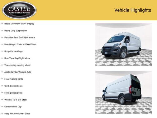 Bright White Clearcoat 2023 RAM ProMaster 2500 High Roof