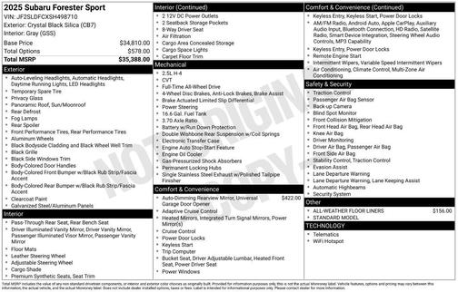 2025 Subaru Forester Sport