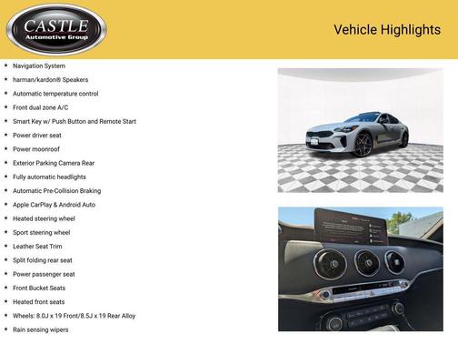 Ceramic Silver 2022 Kia Stinger GT1