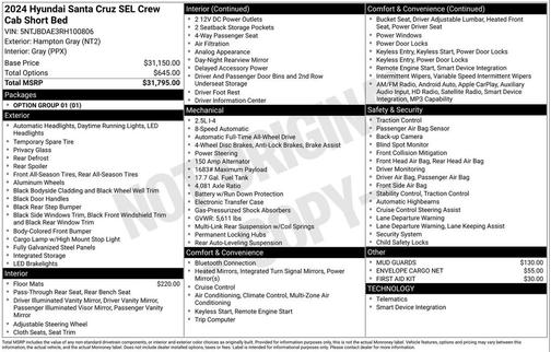 2024 Hyundai SANTA CRUZ SEL