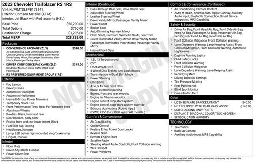 2023 Chevrolet Trailblazer RS