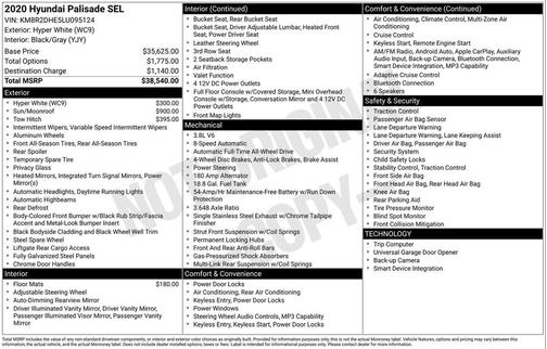 2020 Hyundai PALISADE SEL