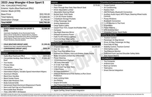 2023 Jeep Wrangler Sport S