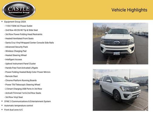 Star White Metallic Tri-Coat 2020 Ford Expedition Max XLT