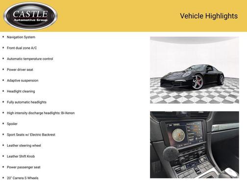 Black 2012 Porsche 911 911 Carrera S