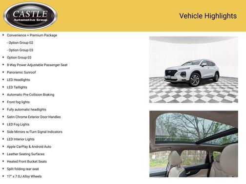 Quartz White 2020 Hyundai SANTA FE SEL 2.4