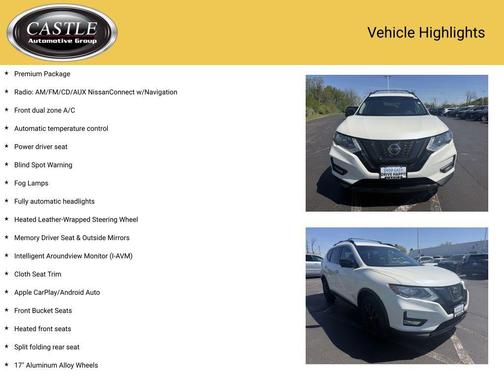 Pearl White 2018 Nissan Rogue SV