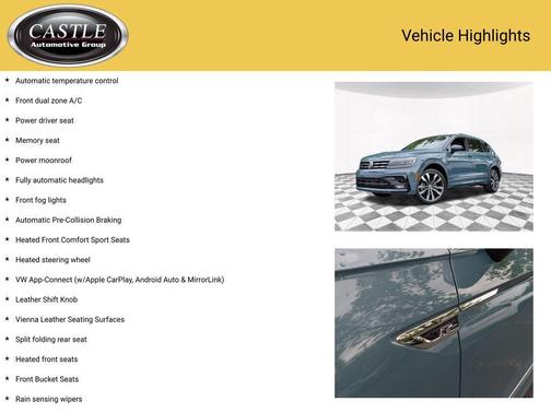 Blue Metallic 2020 Volkswagen Tiguan 2.0T SEL R-Line 4MOTION