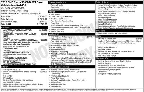 2025 GMC Sierra 3500 Base