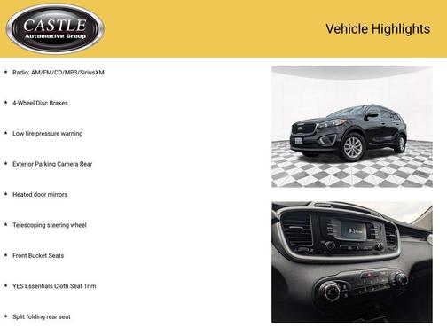 Ebony Black 2017 Kia Sorento LX