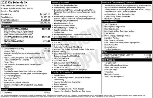 2022 Kia Telluride SX