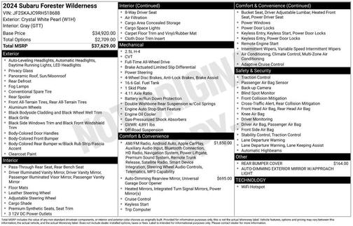 2024 Subaru Forester Wilderness
