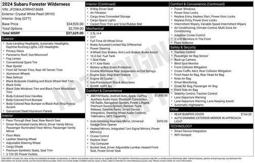 2024 Subaru Forester Wilderness