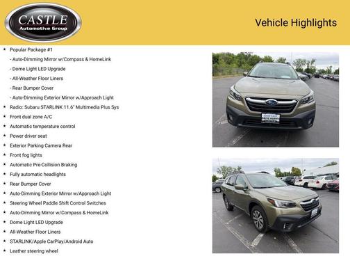 Autumn Green Metallic 2021 Subaru Outback Premium
