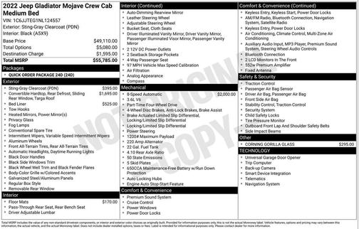 2022 Jeep Gladiator Mojave 4x4