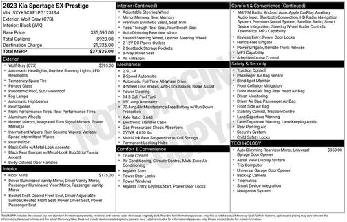 Wolf Gray 2023 Kia Sportage SX-Prestige