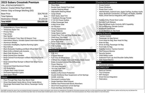 2023 Subaru Crosstrek Premium