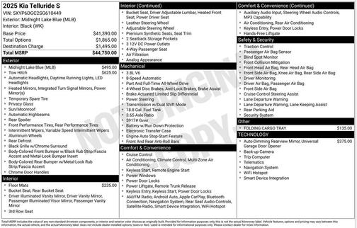2025 Kia Telluride S