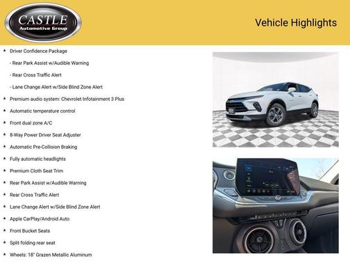 Summit White 2023 Chevrolet Blazer 2LT