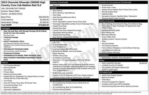 2023 Chevrolet Silverado 2500 High Country