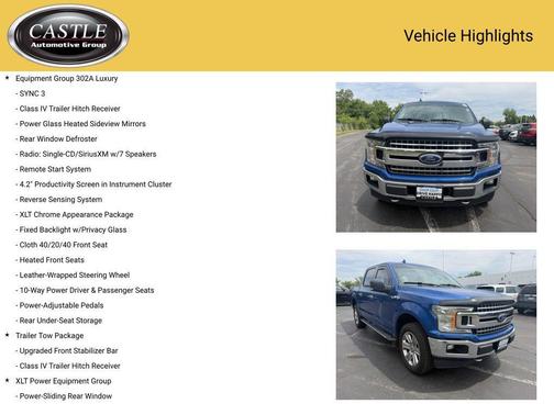 Lightning Blue 2018 Ford F-150 XLT