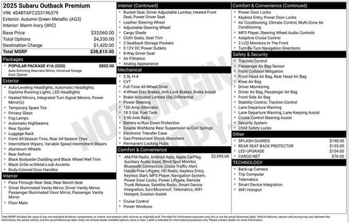2025 Subaru Outback Premium