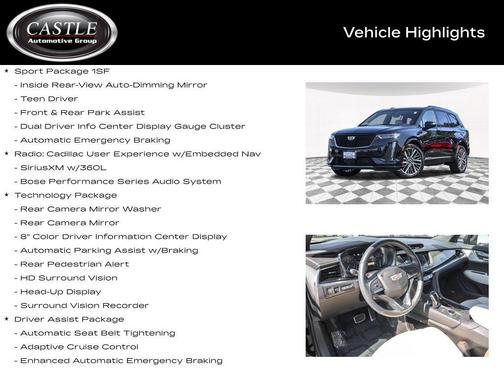 Stellar Black Metallic 2023 Cadillac XT6 Sport AWD