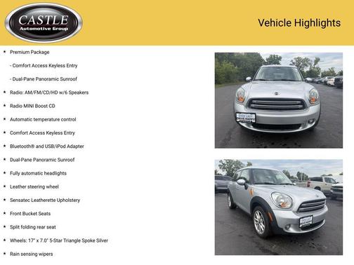 Crystal Silver Metallic 2015 MINI Countryman Cooper