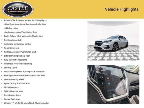 Crystal White Pearl 2025 Subaru Legacy Premium