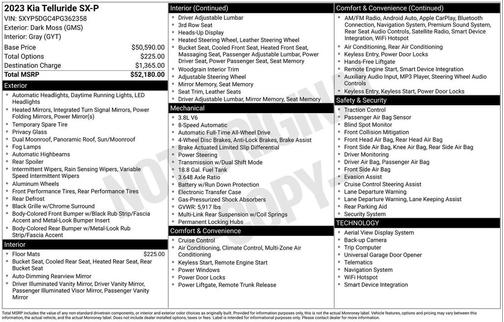 2023 Kia Telluride SX Prestige