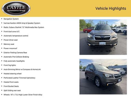 Sepia Bronze Metallic 2018 Subaru Forester 2.5i Touring