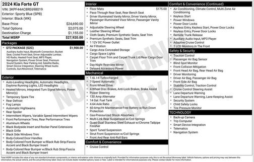 2024 Kia Forte GT