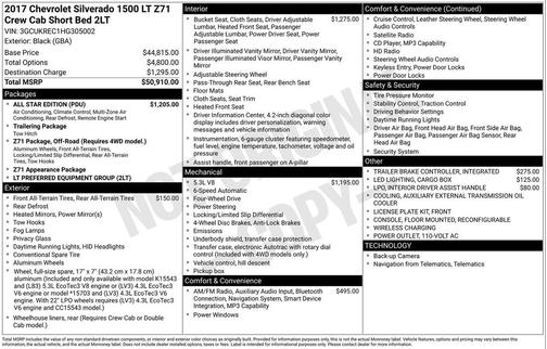 2017 Chevrolet Silverado 1500 2LT